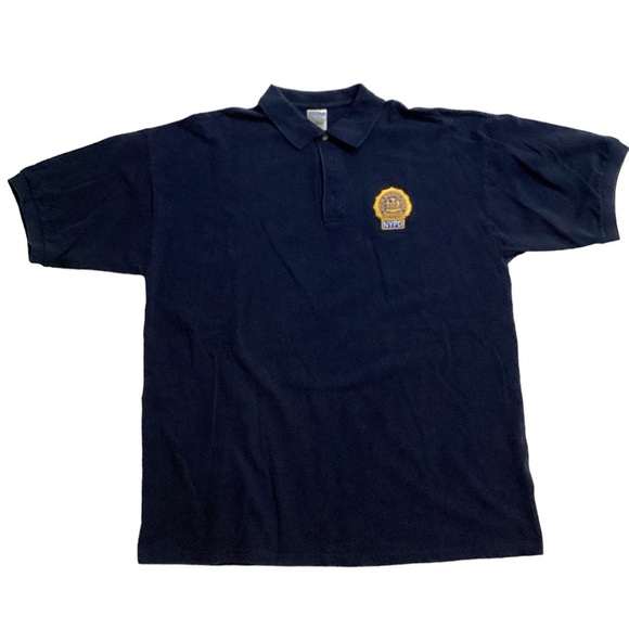 Vintage City Of New York Police Detective NYPD Gilman Men’s Shirt XL Collar Polo - Picture 2 of 7